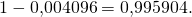 1-0,004096=0,995904.