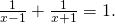Rendered by QuickLaTeX.com \frac{1}{x-1}+\frac{1}{x+1}=1.